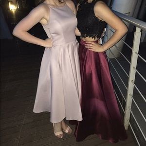 Lavender midi Prom dress.